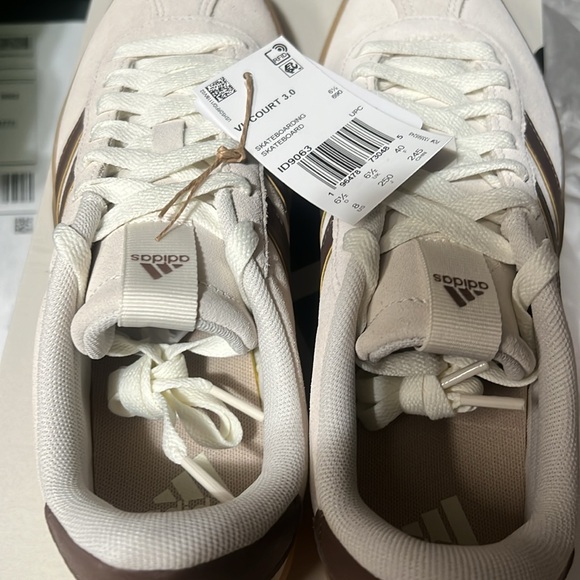 $75 Adidas Unisex Women Vl Court 3.0 White Skateboarding Shoes Size 6 To 10 - Picture 9 of 9
